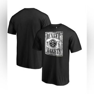 NEW - Men's Denver Nuggets Fanatics Branded Black Court Vision T-Shirt. X-Large